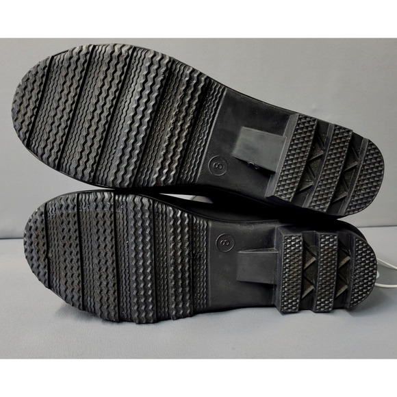 A New Day Boots Womens Size 8 Black Waterproof Mid Calf Rain Shoes Rubber Buckle - Picture 16 of 16